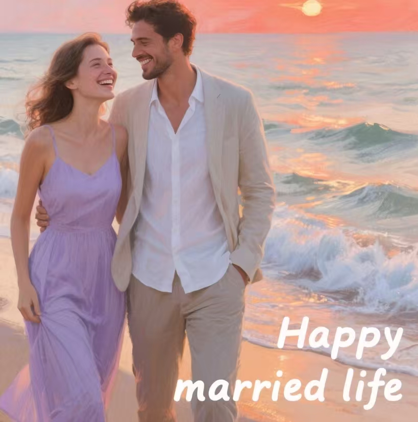 Happy married life for a couple