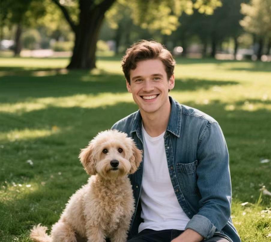 I love going out with my cute dog